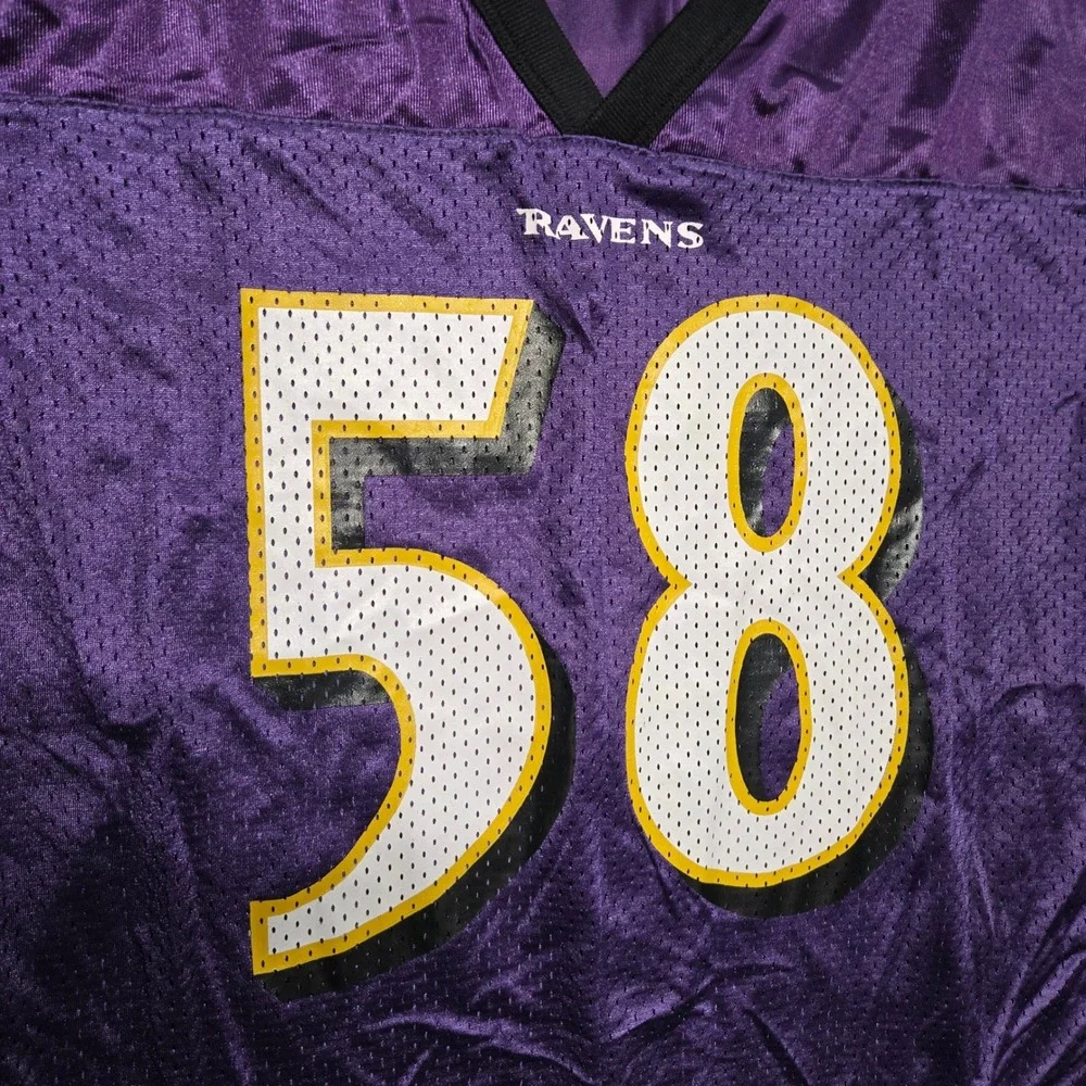 Nike Baltimore Ravens Peter Boulware 58 Jersey Mens 4XL Purple NFL Mesh Vintage